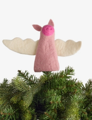 SELFRIDGES EDIT: Flying Pig wool tree topper