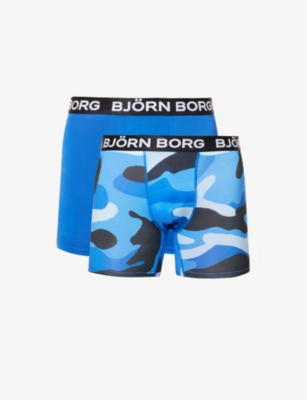 BJORN - Pack of three logo-print recycled-polyester-blend boxers | Selfridges.com
