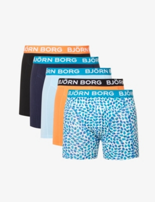 tweeling Opname lading BJORN BORG - Pack of five logo-print stretch-cotton boxers | Selfridges.com
