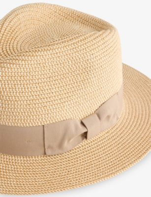BOUTIQUE BONITA: Bon Fedora ribbon-embellished paper fedora hat