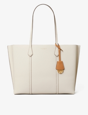 Tory Burch Womens New Ivory Perry Triple-compartment Leather Tote Bag ...