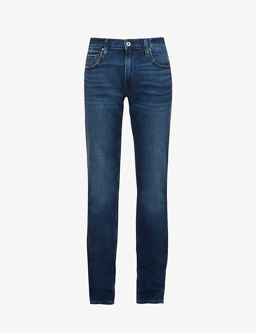 PAIGE - Normandie faded-wash straight-fit stretch-denim jeans ...