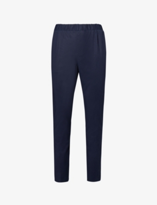 Shop Paige Men's Dark Horizon Snider Elasticated-waistband Tapered-leg Regular-fit Stretch-woven Trousers