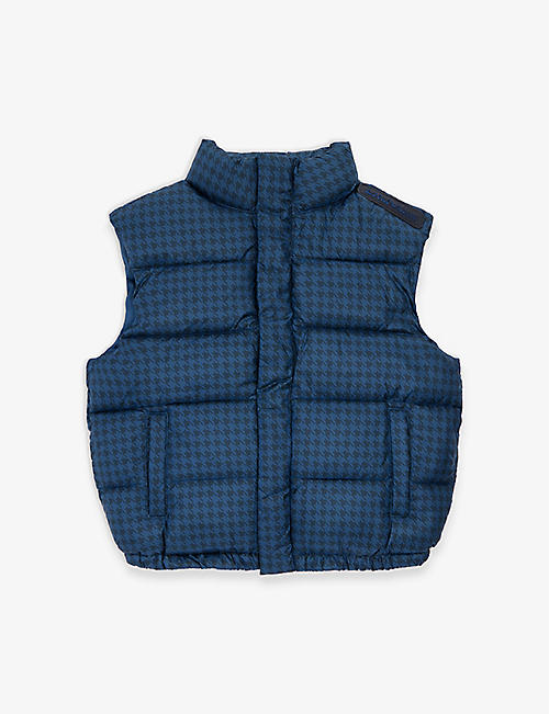 EMPORIO ARMANI: Funnel-neck regular-fit shell gilet 6-12 years