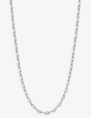 Maria Black Womens Silver Marittima Chain-link White Rhodium-plated Sterling-silver Necklace