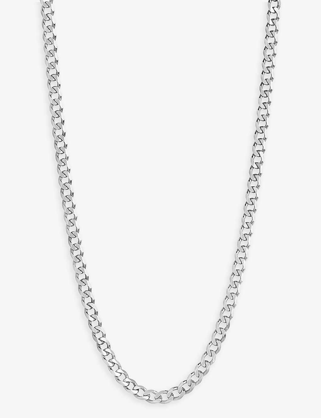 Maria Black Womens Silver Forza Rhodium-plated Sterling-silver Chain Necklace
