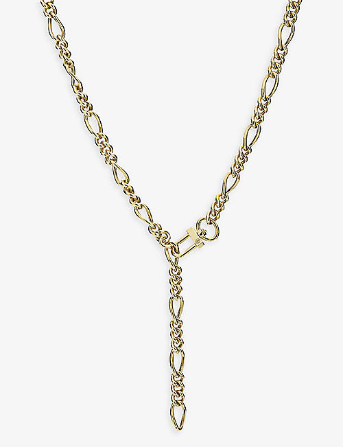 MARIA BLACK: Azar 22ct yellow gold-plated sterling-silver chain necklace