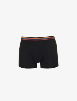 PAUL SMITH: Logo-waistband mid-rise pack of three stretch-cotton trunks