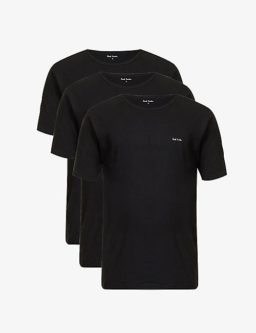 PAUL SMITH: Short-sleeved crewneck pack of three organic cotton-jersey T-shirts