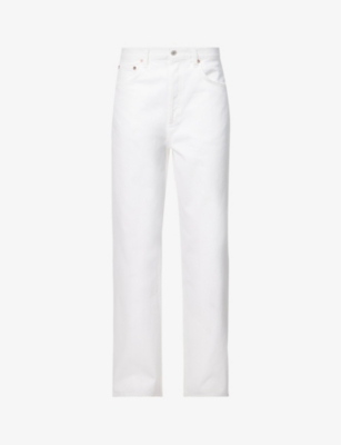 AGOLDE AGOLDE WOMEN'S MILKSHAKE (WHITE) BAGGY WIDE-LEG LOW-RISE ORGANIC-DENIM JEANS,66760307