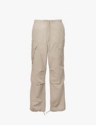 Agolde Daria Wide-leg Utility Pants In Drab (dark Khaki)