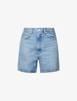 Agolde Stella High-rise Organic-denim Shorts In Mode (medium Vint Ind)