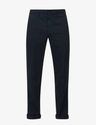 NORSE PROJECTS NORSE PROJECTS MENS DARK NAVY AROS REGULAR-FIT STRAIGHT-LEG STRETCH-COTTON TROUSERS,66762783