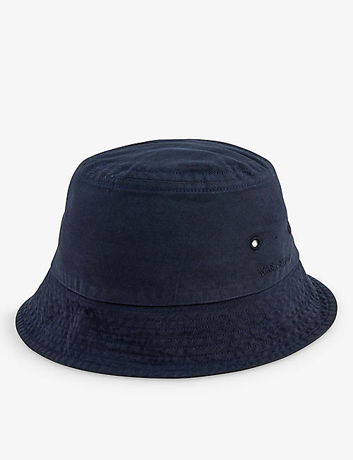 NORSE PROJECTS: Brand-embroidered eco-dye cotton bucket hat