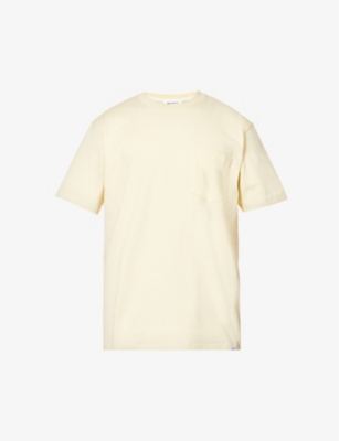 NORSE PROJECTS NORSE PROJECTS MEN'S SUNWASHED YELLOW JOHANNES CREWNECK COTTON-JERSEY T-SHIRT,66763209