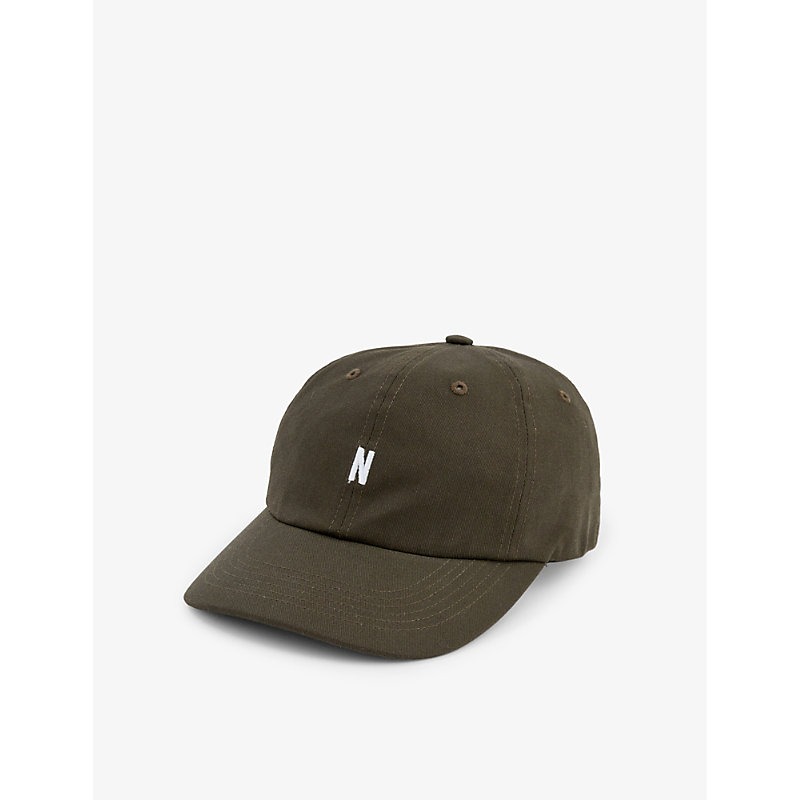 NORSE PROJECTS NORSE PROJECTS MEN'S BEECH GREEN LOGO-EMBROIDERED COTTON-TWILL BASEBALL CAP,66763506