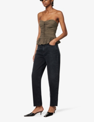 Goldsign The Peplum Stretch Jersey Tube Top In Grove (dk Olive) | ModeSens