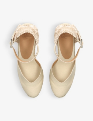 Shop Castaã±er Womens Chiarita 8ed 001 Cream Eur 41 / 8 Uk
