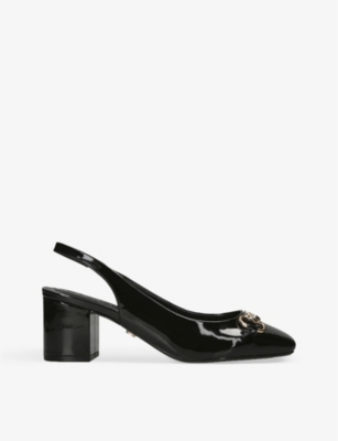 CARVELA: Poise patent-leather slingback sandals