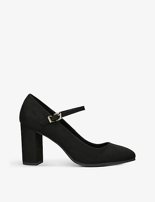 CARVELA: Polished heeled faux-leather mary jane shoes