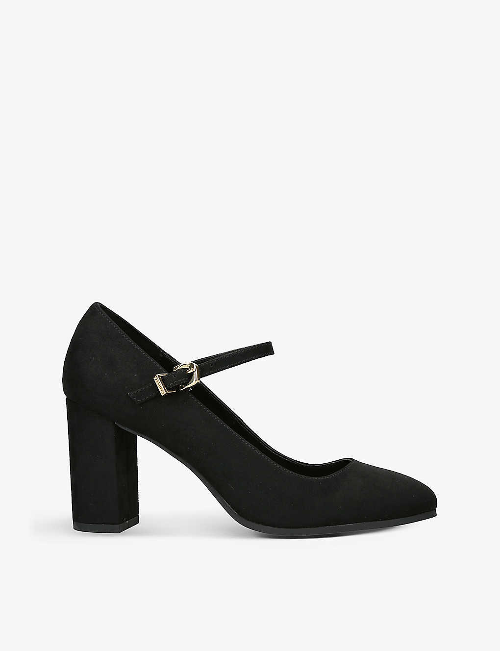 Carvela Polished Heeled Faux-leather Mary Jane Shoes In Black