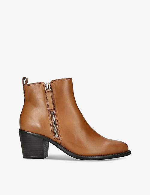CARVELA: Secil side-zip heeled leather ankle boots