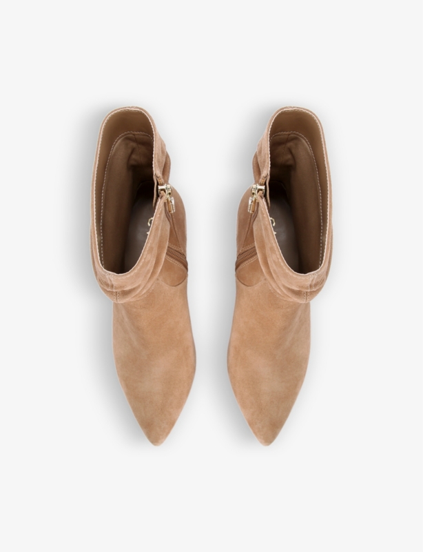 Admire slouchy pointed-toe suede ankle boots