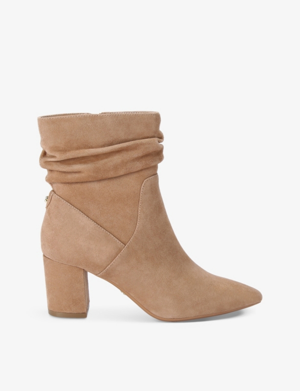 Admire slouchy pointed-toe suede ankle boots