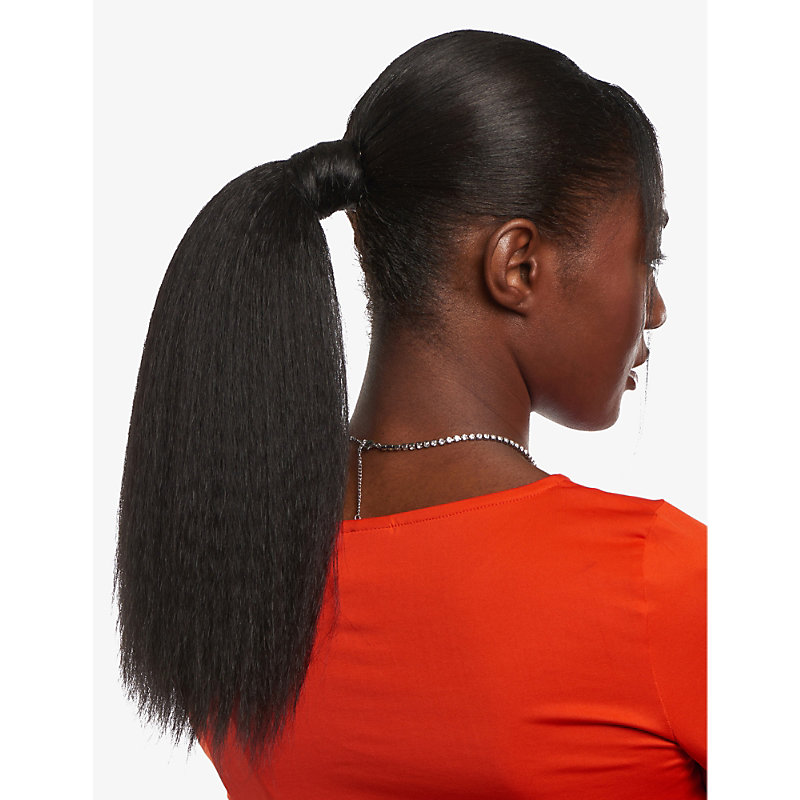 Ruka Natural Black Think Silk Synthetic Hair Extension Ponytail 20'