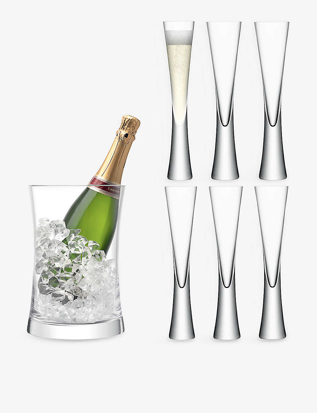 Lsa Moya Seven-piece Glass Champagne Serving Set
