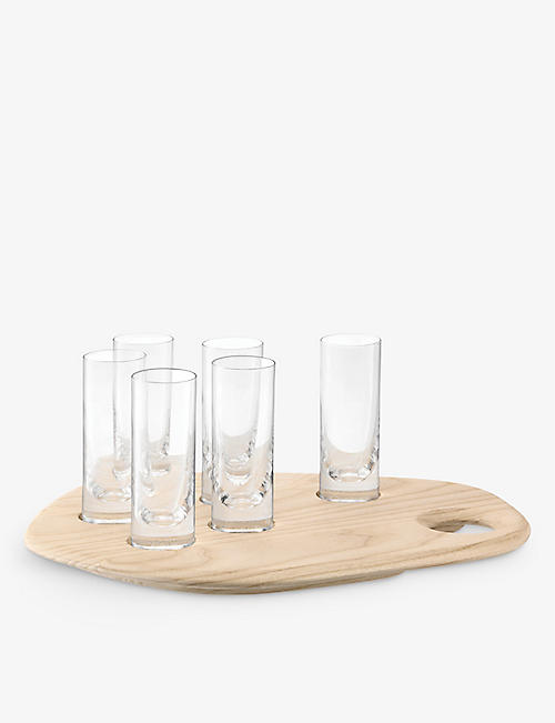 LSA: 有机形状白蜡木玻璃杯套装 29 厘米