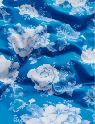 Shop Magniberg Sweet Graphic-print Cotton Pillowcase 50cm X 75cm In Blue