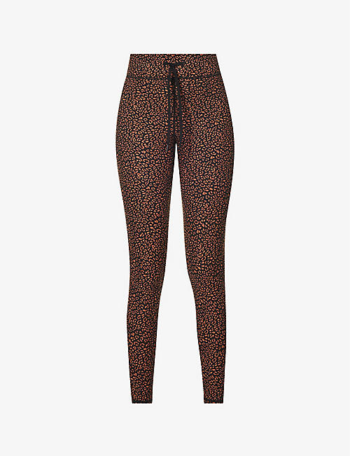 THE UPSIDE: Leo leopard-print high-rise stretch-recycled polyamide leggings