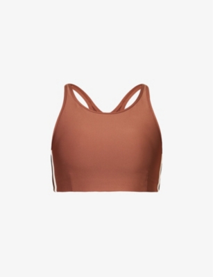 The Upside Womens Brown Hustle Linda Racer-back Stretch-recycled Polyamide Bra In Brown