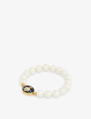 VIVIENNE WESTWOOD Loelia brass and pearls bracelet