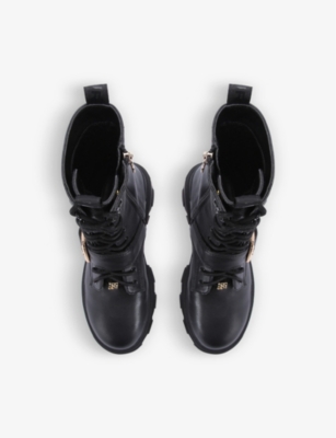 Trekker Smart chunky-sole faux-leather ankle boots