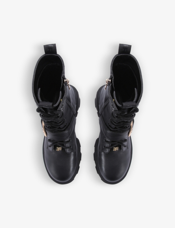 Trekker Smart chunky-sole faux-leather ankle boots