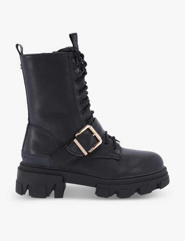 Trekker Smart chunky-sole faux-leather ankle boots