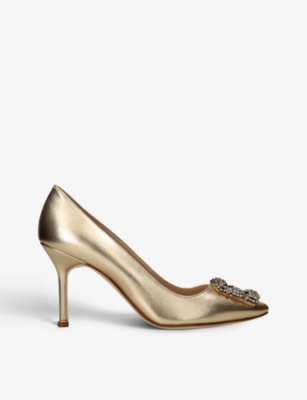 MANOLO BLAHNIK - Hangisi crystal-embellished heeled courts | Selfridges.com