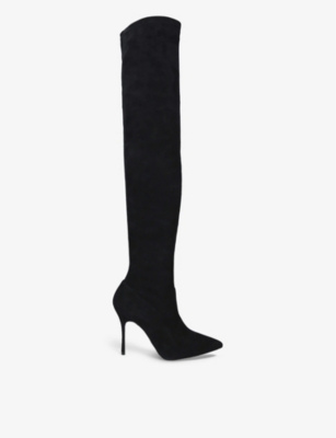 Manolo Blahnik Pascalarehi 105 Suede Over-the-knee Boots In Black