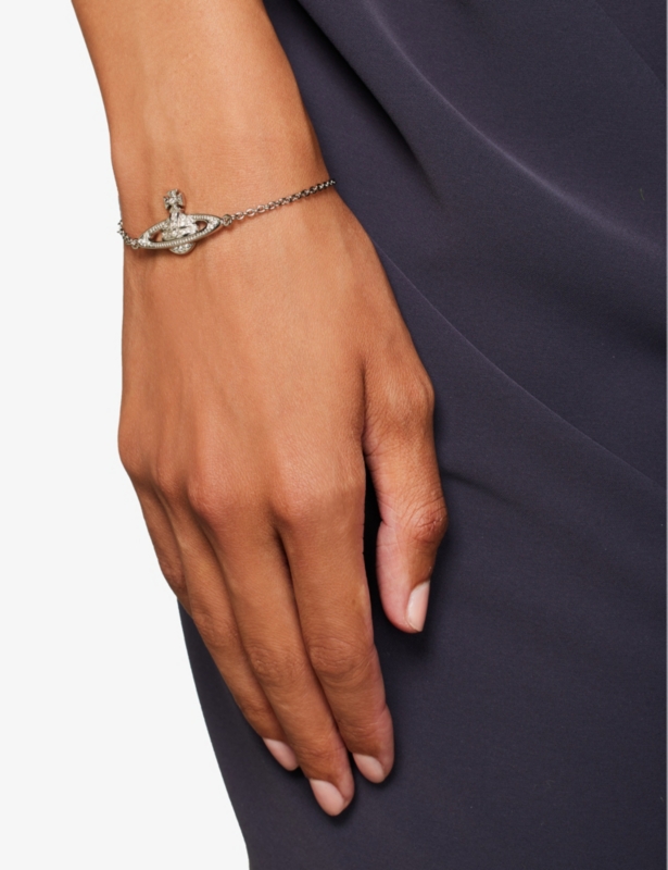 Bas Relief platinum-plated brass bracelet