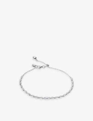 Carat London Womens Silver Calluna Sterling-silver And Cubic Zirconia Bracelet