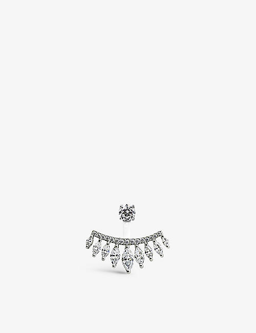 CARAT LONDON: Heiress sterling-silver and cubic zirconia single earring