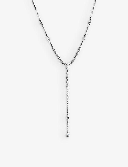 CARAT LONDON: Calluna sterling-silver and cubic zirconia necklace