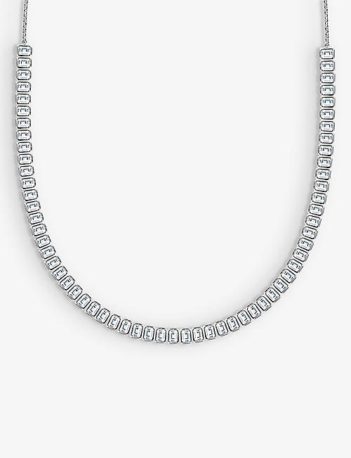 CARAT LONDON: Cassidy sterling-silver and cubic zirconia necklace