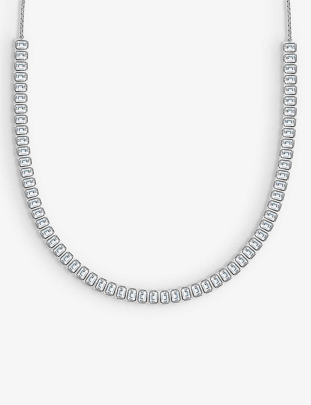 Carat London Womens Silver Cassidy Sterling-silver And Cubic Zirconia Necklace