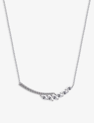 CARAT LONDON: Laeta sterling silver and cubic zirconia necklace