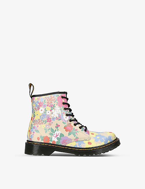 DR MARTENS: 1460 8-eyelet floral-print leather boots 6-9 years