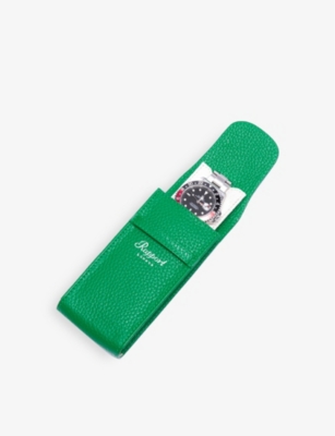 Shop The Alkemistry Women's Green Rapport London Portobello Single Leather Watch Pouch