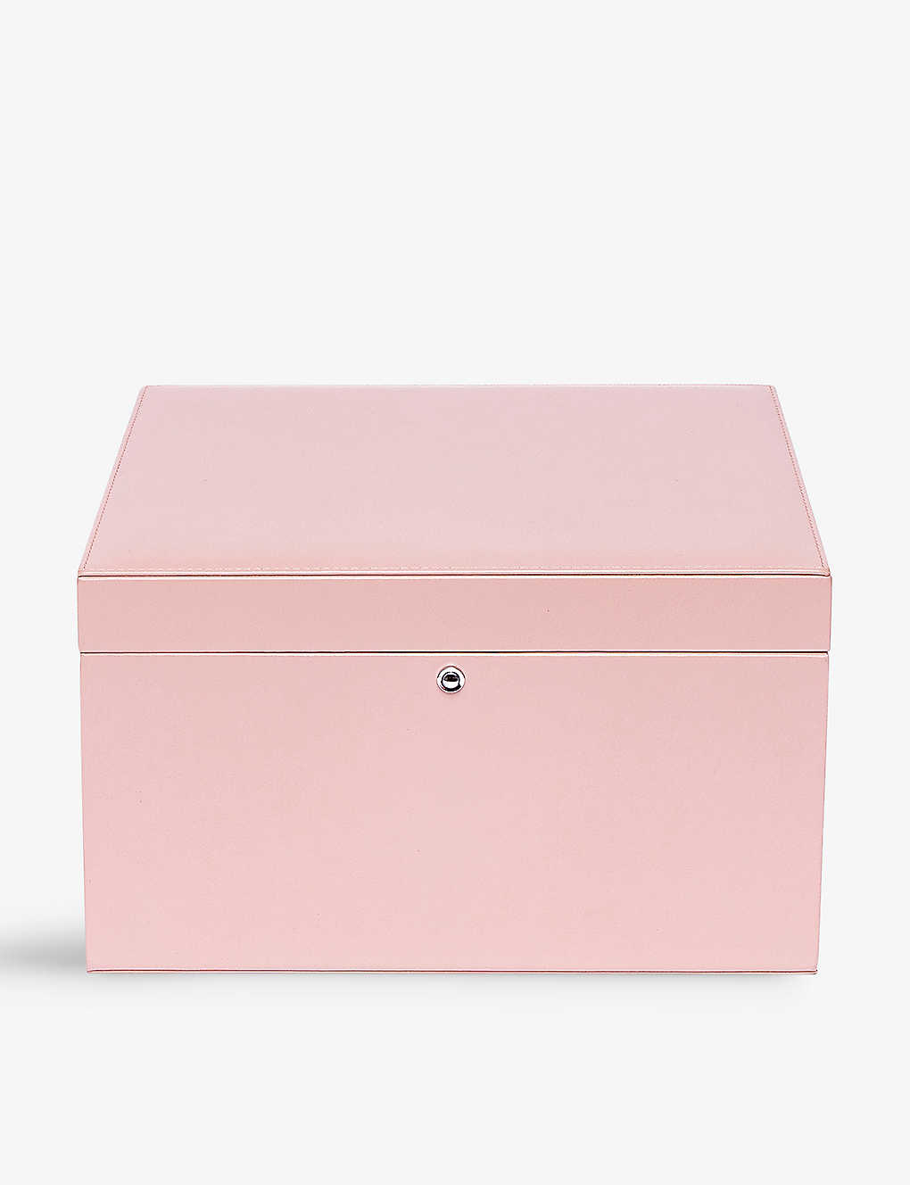The Alkemistry Womens Pale Pink Rapport London Aura Leather Jewellery Box